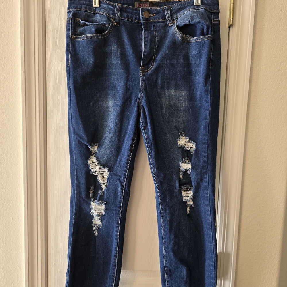 Size 14 Haute Curve ripped skinny jeans